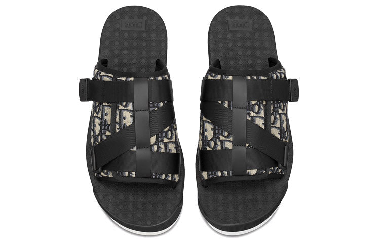 Dior Alpha Sandal 'Dior Oblique - Beige Black'
