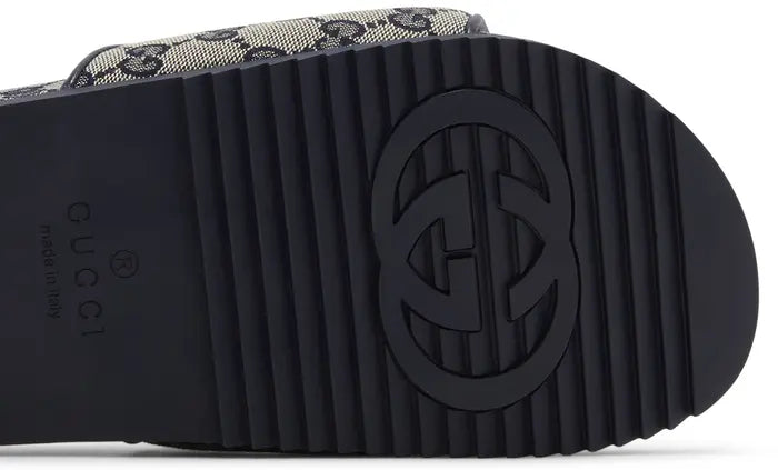 Gucci GG Slide Sandal 'Beige Blue Monogram'