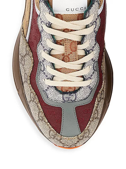 Gucci Multicolor Canvas and Leather Rhyton