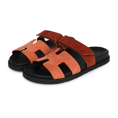NEW Hermès Chypre Techno Sandals Rose Bois De Santal