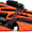 Balmain Black & Orange Unicorn Low-Top Sneakers