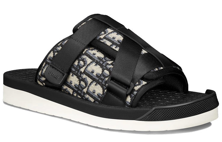 Dior Alpha Sandal 'Dior Oblique - Beige Black'