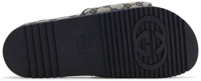 Gucci GG Slide Sandal 'Beige Blue Monogram'