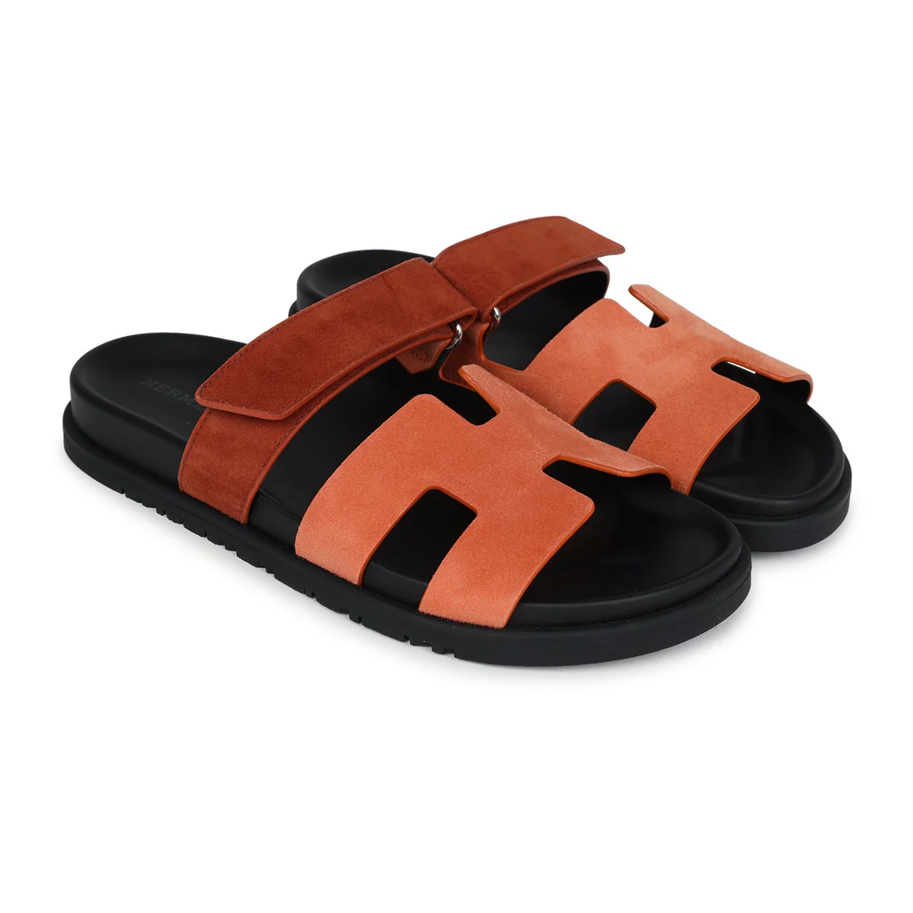 NEW Hermès Chypre Techno Sandals Rose Bois De Santal
