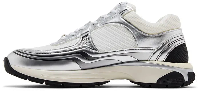 Chanel CC Logo Sneaker 'White Silver'