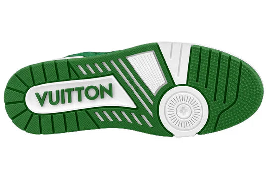 LOUIS VUITTON LV Trainers 'White with Green Monogram' 1A9JI1
