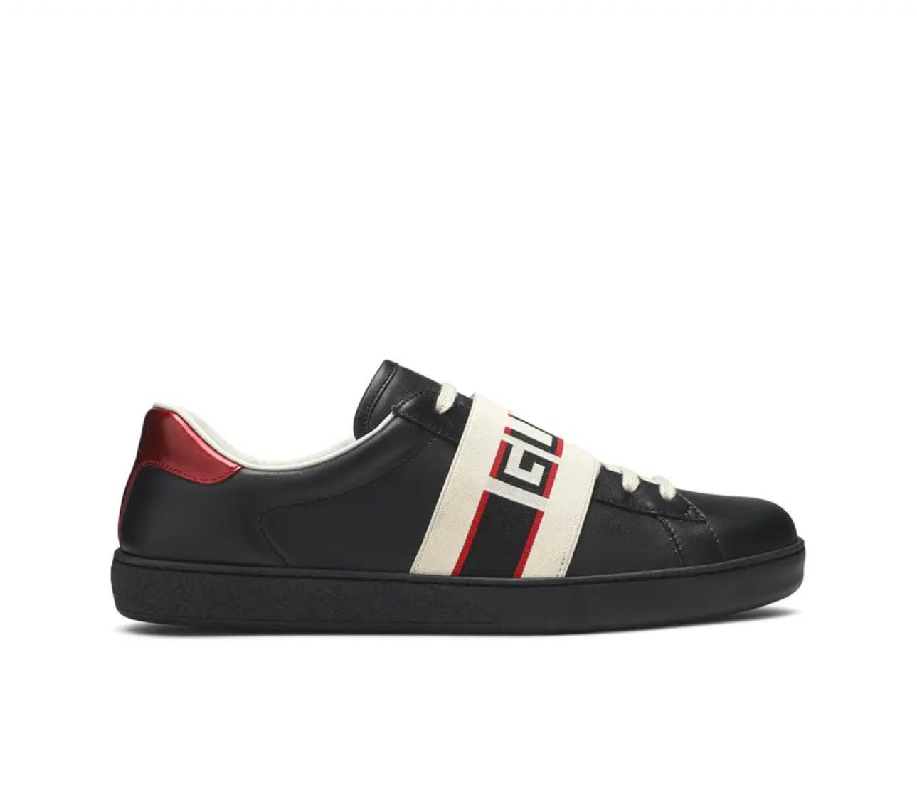 Gucci Ace Stripe Leather 'Black'