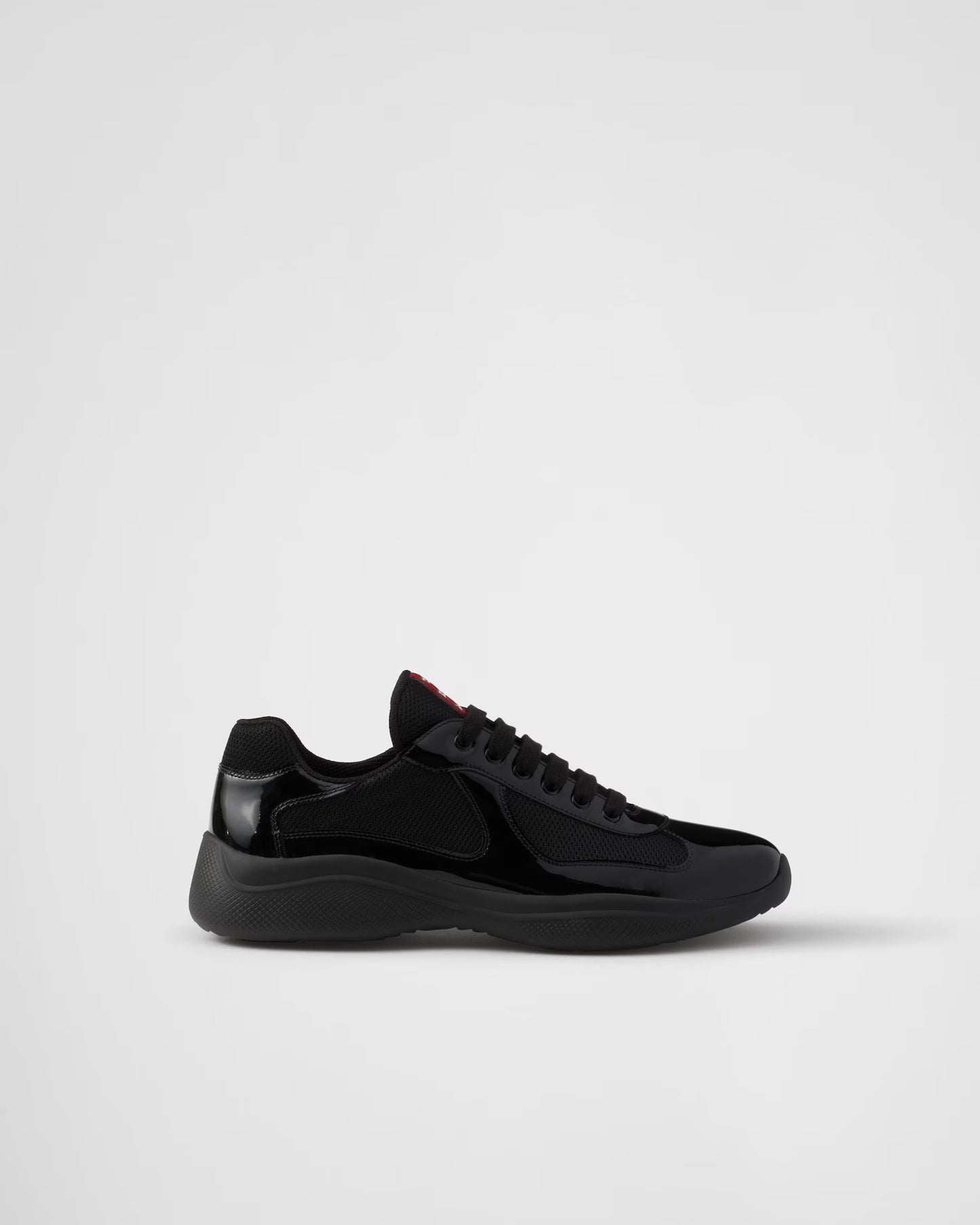 Patent leather and technical fabric Prada America's Cup sneakers
