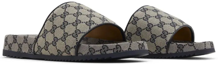 Gucci GG Slide Sandal 'Beige Blue Monogram'