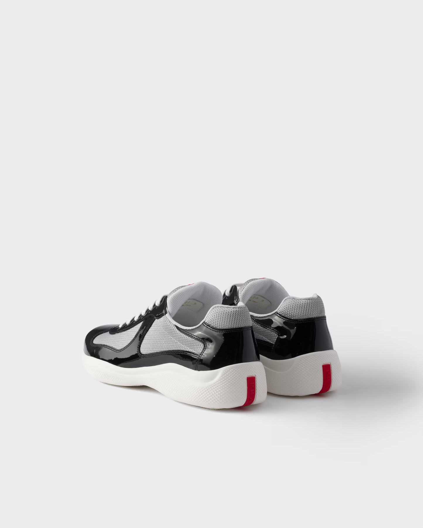 Patent leather and technical fabric Prada America's Cup sneakers