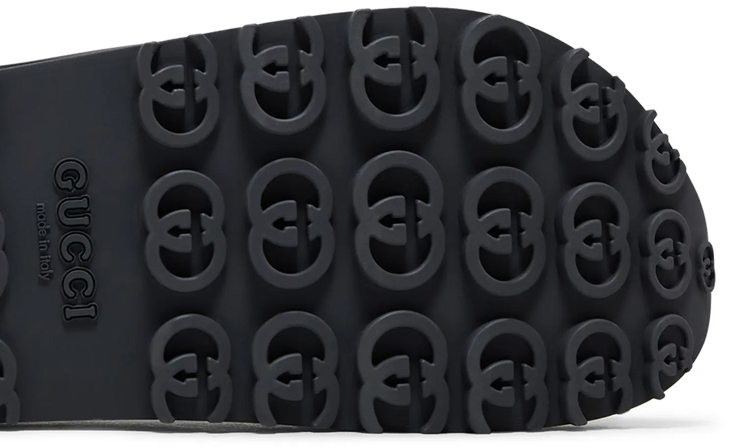 GucciInterlocking G slide sandal 'Black Rubber'