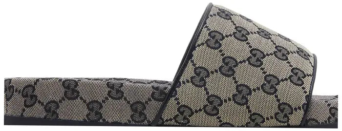 Gucci GG Slide Sandal 'Beige Blue Monogram'