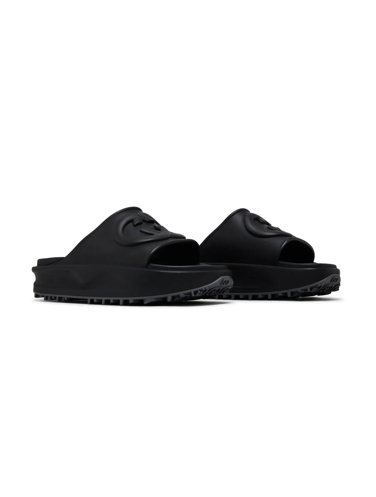 GucciInterlocking G slide sandal 'Black Rubber'