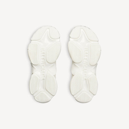 WOMEN'S TRIPLE S GLITTER SPRAY SNEAKER IN WHITE/SILVER