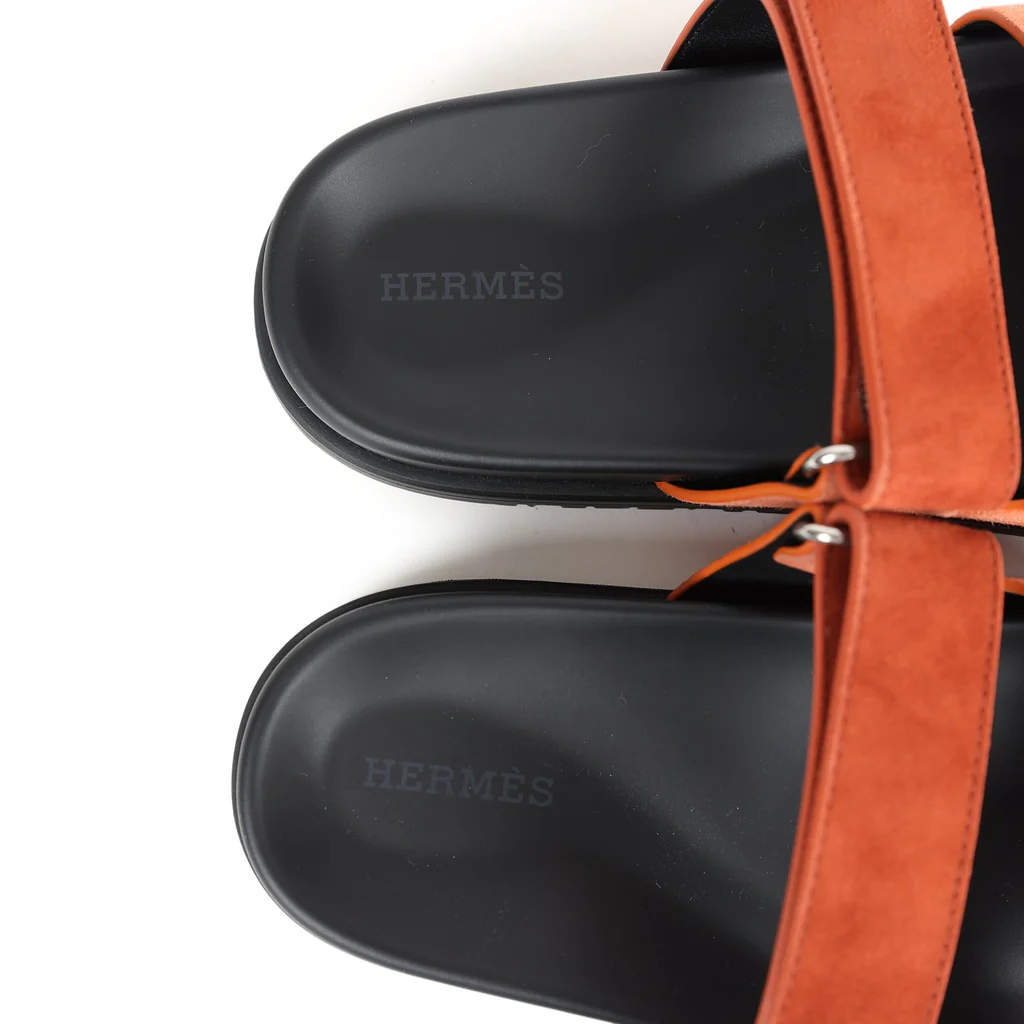 NEW Hermès Chypre Techno Sandals Rose Bois De Santal