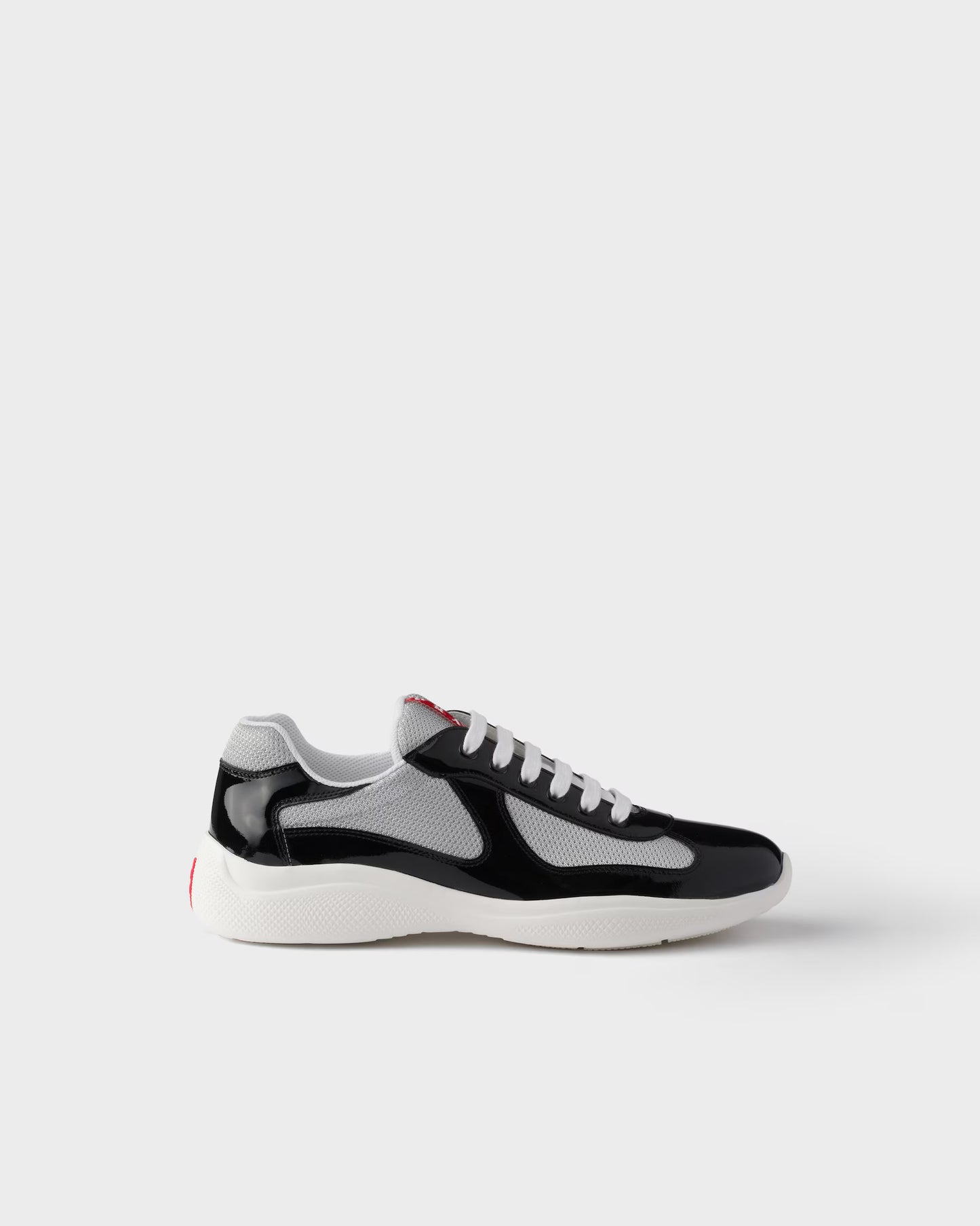 Patent leather and technical fabric Prada America's Cup sneakers