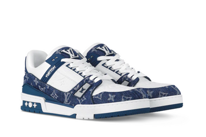 Louis Vuitton Wmns Trainer 'Monogram Denim - Light Blue'