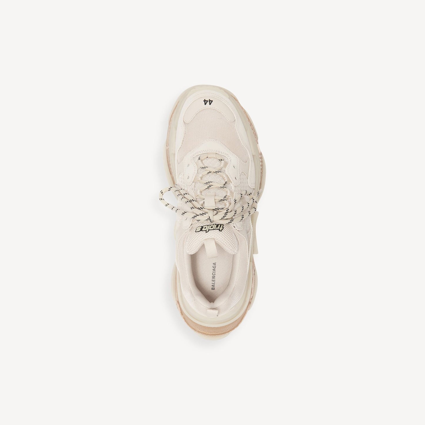 MEN'S TRIPLE S CLEAR SOLE SNEAKER IN WHITE
