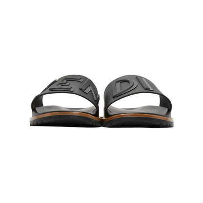 Fendi Black Rubber Fendi Vocabulary Slides