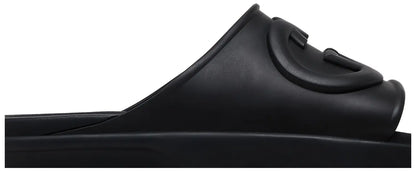 GucciInterlocking G slide sandal 'Black Rubber'