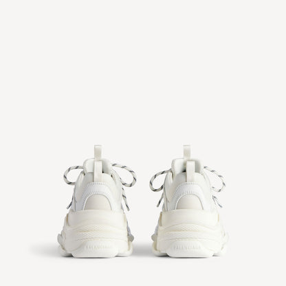 WOMEN'S TRIPLE S GLITTER SPRAY SNEAKER IN WHITE/SILVER