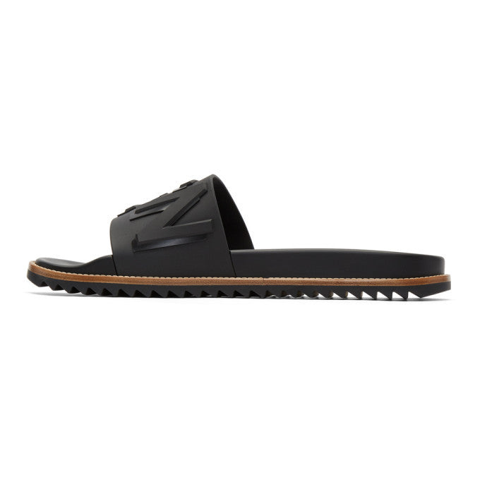 Fendi Black Rubber Fendi Vocabulary Slides