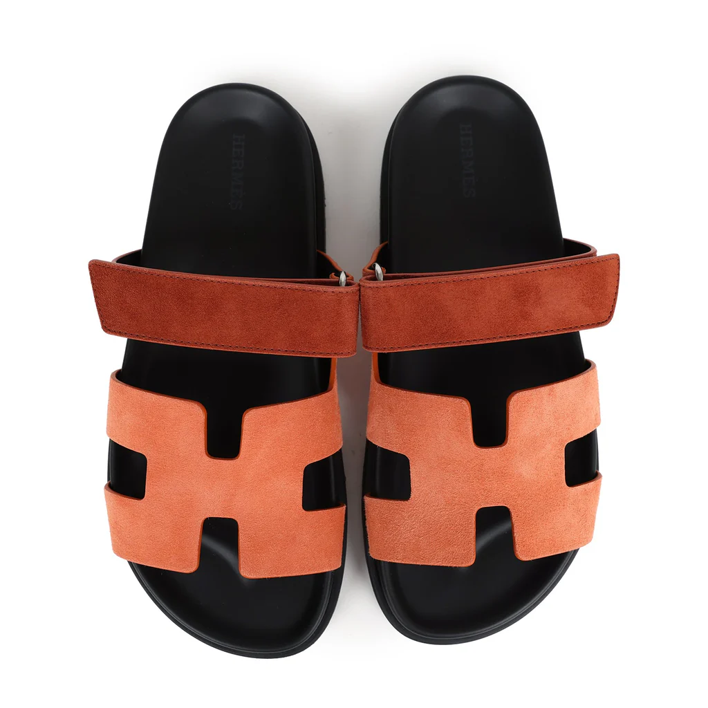 NEW Hermès Chypre Techno Sandals Rose Bois De Santal
