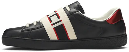 Gucci Ace Stripe Leather 'Black'