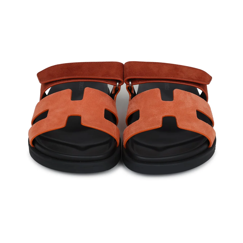 NEW Hermès Chypre Techno Sandals Rose Bois De Santal